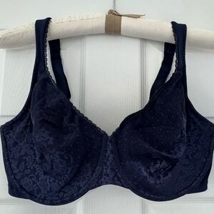 Vanity Fair Blue Lace Bra SZ 38DD